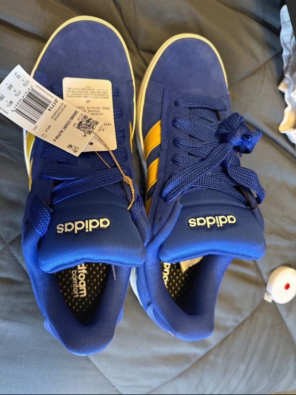 adidas Men’s Royal Blue and Yellow Low-Top Sneakers